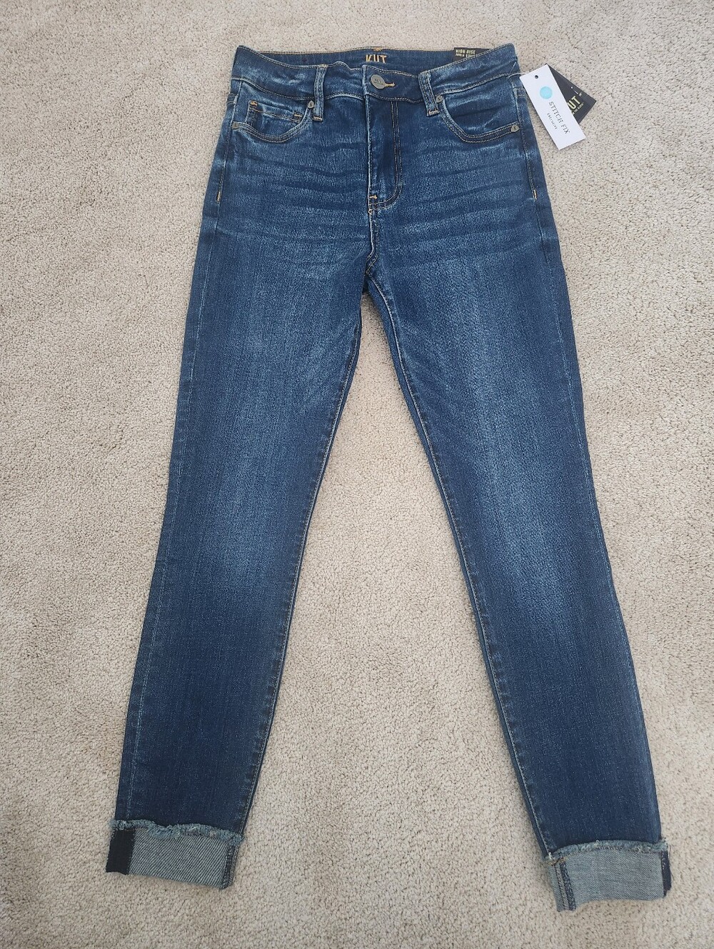 KUT high rise ankle straight leg size 0